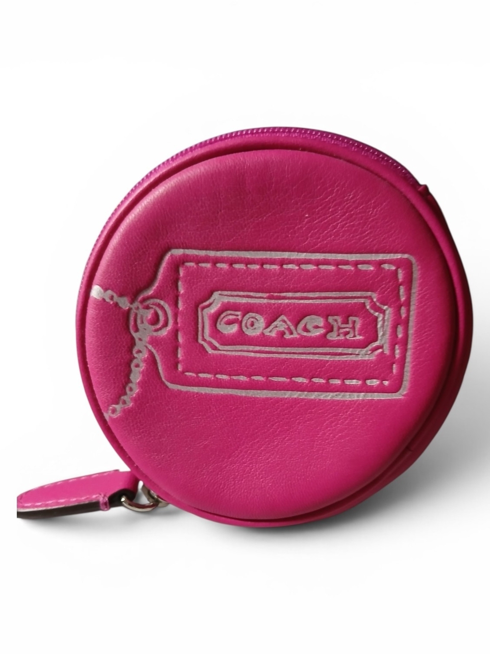 Coach Pink Round Mini Coin Pouch